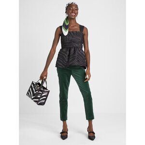 Kate Spade‎ Bold Zebra Jacquard Black Tank Top Shirt Size 4 NWT